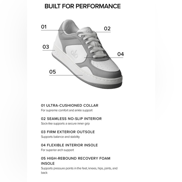 ALO Recovery Mode Sneaker Grey White - Picture 14 of 14